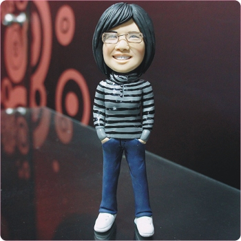 20CM高領條紋女生公仔FDG-005